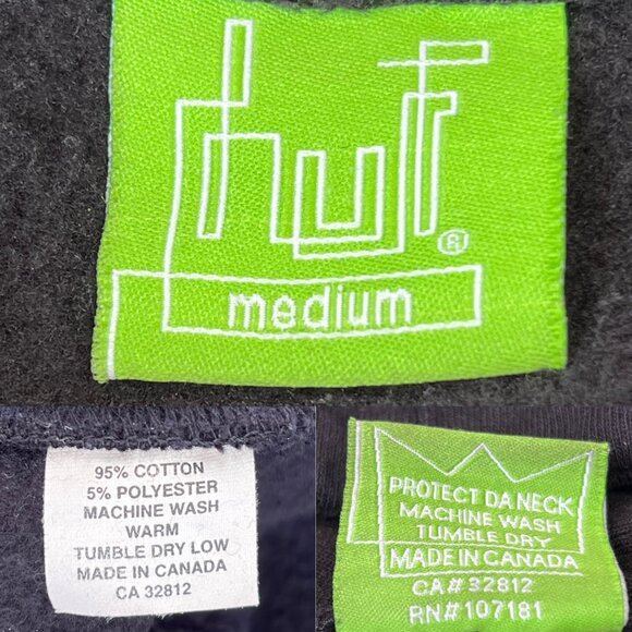 2013 HUF x Nas Limited Edition "N.Y. State of Mind" Zip Up Black Hoodie Men's M - Picture 7 of 16